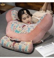 Cojín De Soporte Lumbar Retro Grande Para Sofa Y Cama Protección De La Espalda Para Sala De Estar Y Oficina Almohada Desmontable De Poliéster Y Algodón Con Estampado - details 7