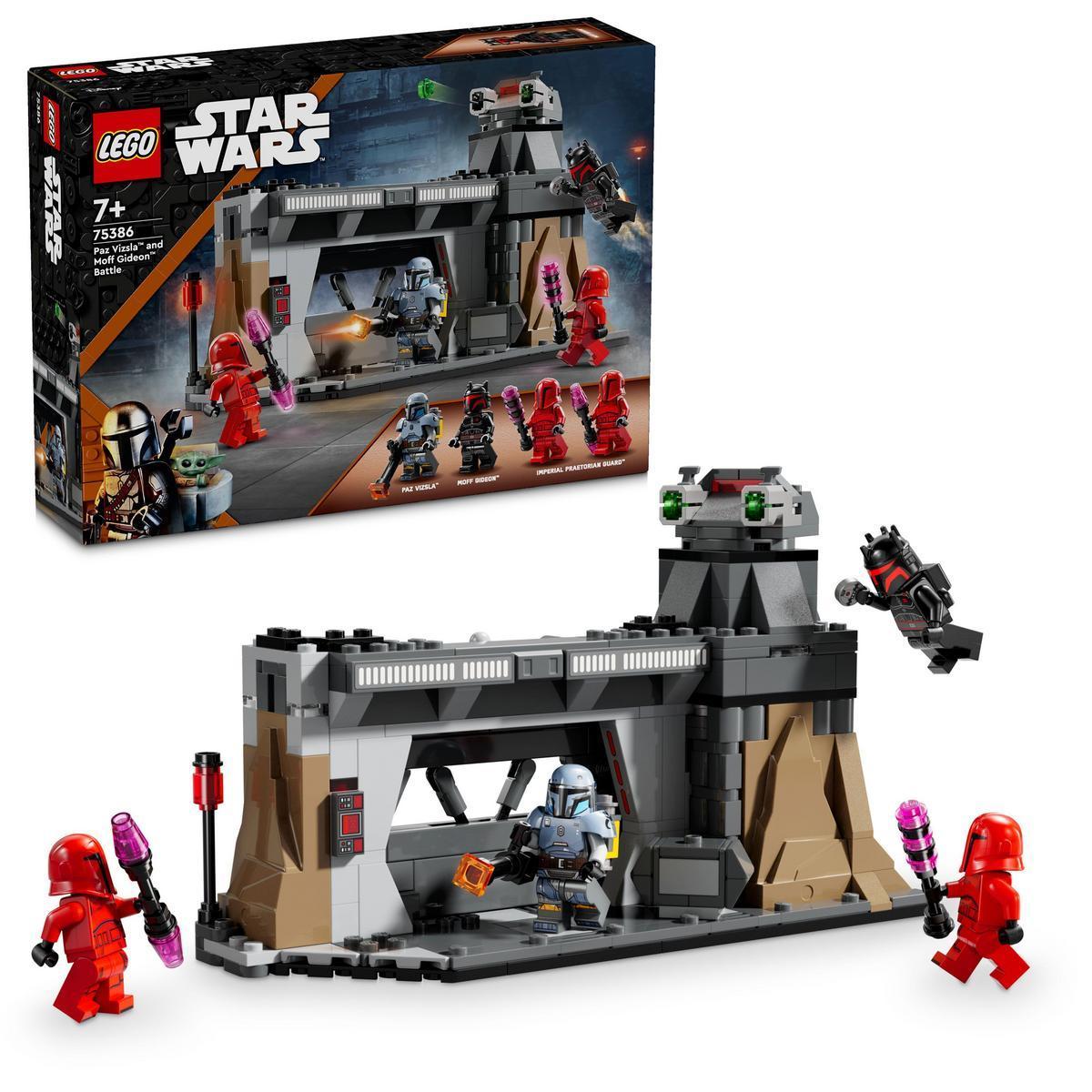 LEGO 75386 Star Wars: The Mandalorian, Batalla entre Paz Vizsla y Moff Gideon, Set de Construcción con Detalles Auténticos de la Serie, Incluye Accesorios, Ideal para Fans y Coleccionistas de Star Wars