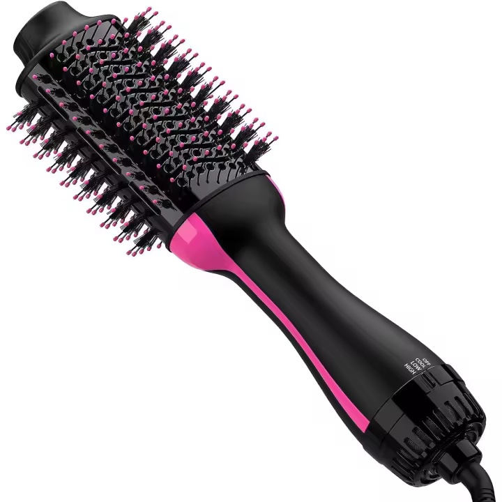 Cepillo de Aire Caliente 4 en 1 Cepillo Secador para el Pelo 3 Temperaturas 2 Velociades Cómodo Agarre Secador Volumizador para Rizar/Alisar el Cabello One-Step Cepillo Calentado Eléctrico - 1