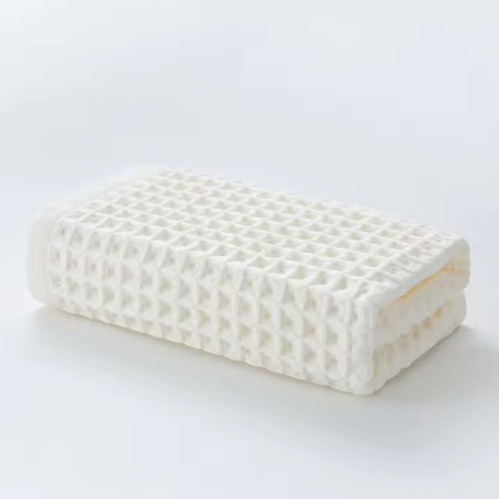 Toallas de Algodón type gofre, toallas faciales suaves y abrorbentes, Textura de panal de Algodón Peinado, Esenciales para el baño del Hogar. - 1