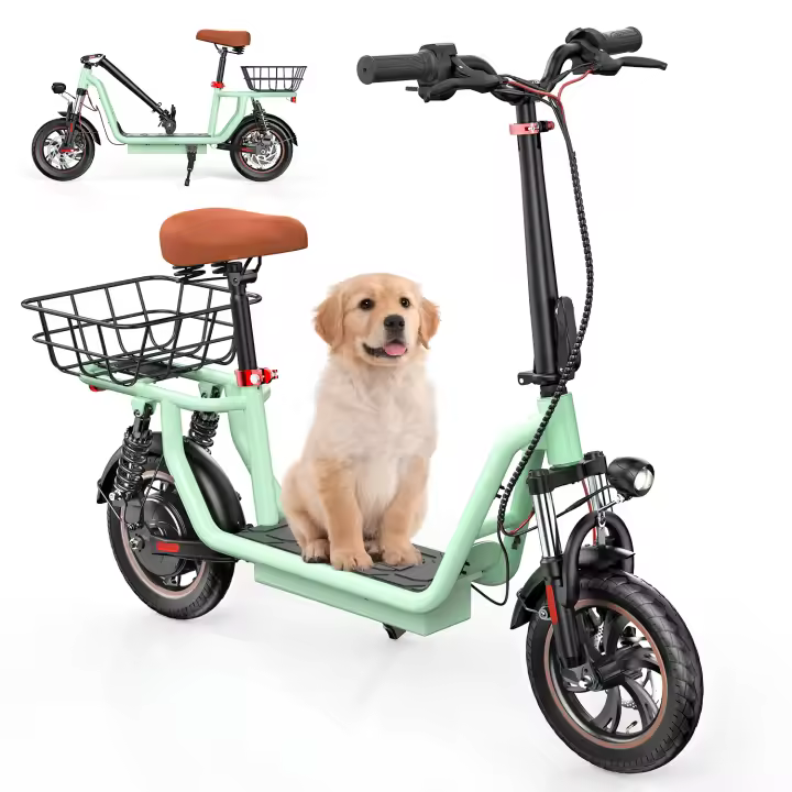 Patinetes Electricos Adultos iScooter verde i12 500W 12" 36V 7.5Ah Batería Máxima Alcance 35 Km Potente para Adultos - 1