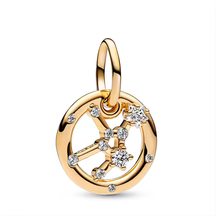 Pandora Charm Colgante con un recubrimiento en oro de Zodiaco Virgo 762715C01 , para Mujer - 1