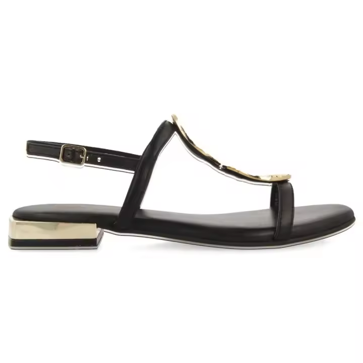 Sandalias planas de Mujer GIOSEPPO 72364 NEGRO SANDALIA NEGRA-ORO 35949 25V - 1