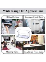 Porta Tarjetas De Negocio Acrílico 6pcs Para Escritorio Soporte De Plástico Transparente Para Exhibición De Tarjetas De Negocio Apta Para 30-50 Tarjetas - details 2