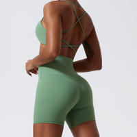 Sudadera Deportiva Para Mujer De Terciopelo Suave Alta Elasticidad Y Secado Rápido Cross Back Yoga Running Fitness Workout - details 27
