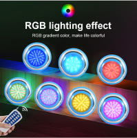 Luz Submarina LED Inalámbrica IP68 Acero Inoxidable 6W 9W 24W 36W 54W Azul Impermeable Lámparas Para Piscina AC12V RGB - details 1