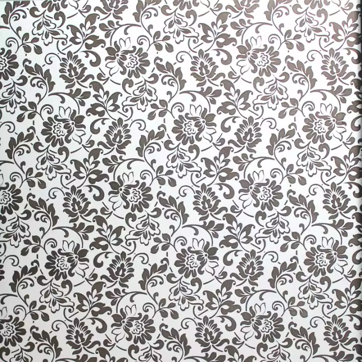 Vinilo estático para ventanas decolux homeware privacidad estampado flores negras 0.90 x 2 m. - 1