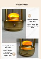Lámpara De Mesa LED De Cristal Recargable Táctil Para Decoración De Habitación Y Escritorio Lámpara Nocturna Para Dormitorio Y Restaurante - details 8