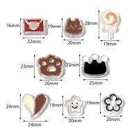 10pcs Perlas De Acrílico Serie Marrón Variadas Formas Espaciadoras Para Fabricación De Joyas Cadena De Teléfono Pulsera Collar Accesorios - details 0