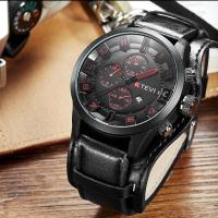 Reloj Retro Para Hombre De Lujo Con Correa De Cuero PU Reloj De Pulsera Militar Táctico De Gran Dial Calendario Completo Movimiento De Cuarzo - details 18