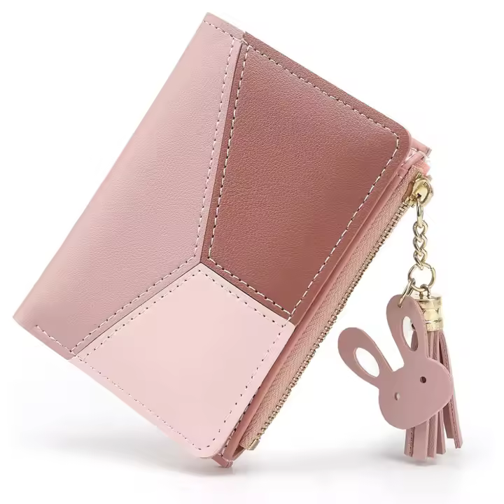 Cartera para Mujer, Carteras de Mujer Confeccionadas en Piel Sintética Lisa y Suave,Billetera Corta Pequeña Las Señoras Carteras de Mujer con Cremallera - 1