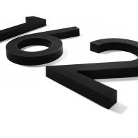 Letras Flotantes De Casa Modernas En Negro Tamaño 125mm Para Puerta Exterior Números 0-9 Material De Acero Inoxidable - details 7