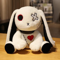 Juguete De Peluche De Conejo Gótico Crepuscular 1pc Muñeco De Algodón PP Para Niños Y Adultos Simbología Oculta De Terror Y Horror - details 6