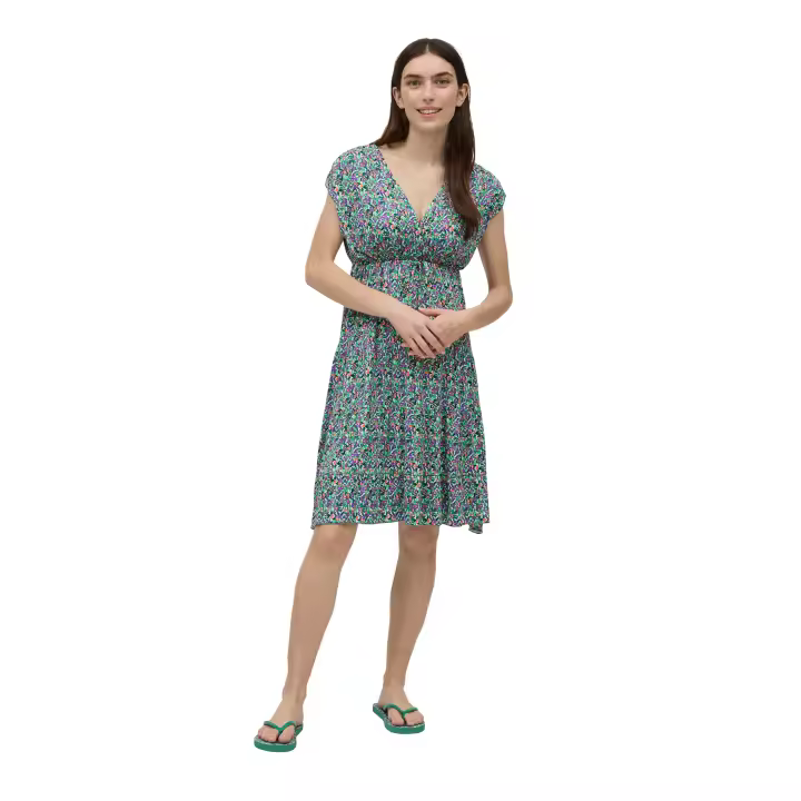 Ysabel Mora - Vestido corto cuello V estampado flores - 1