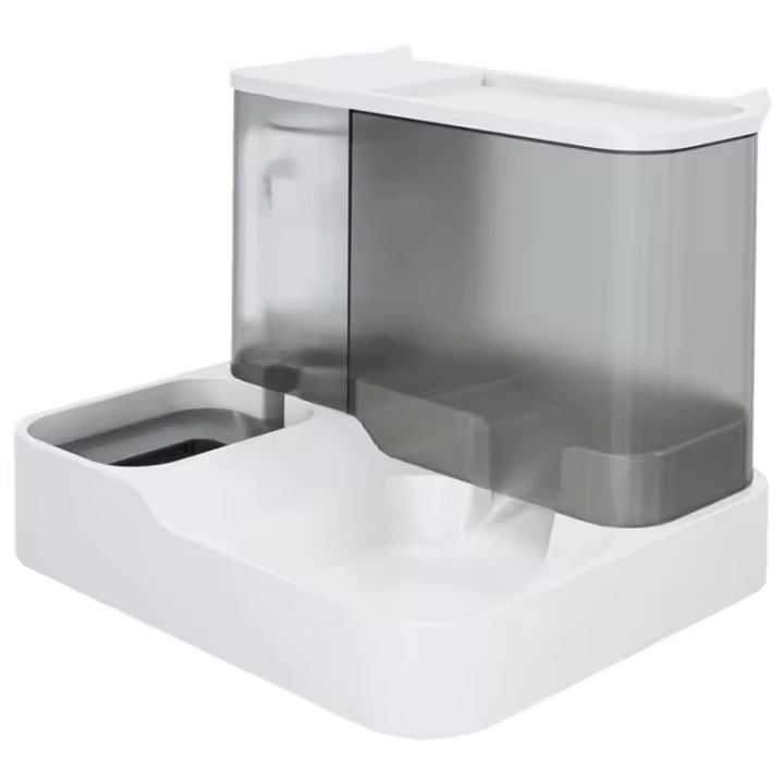 Alimentador automático para mascotas, juego de cuencos de agua y comida 2 en 1, fuente de agua automática y dispensador de alimentos - 1
