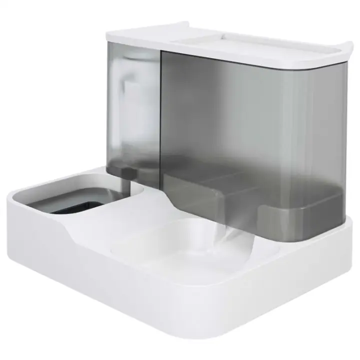 Alimentador automático para mascotas, juego de cuencos de agua y comida 2 en 1, fuente de agua automática y dispensador de alimentos - 1