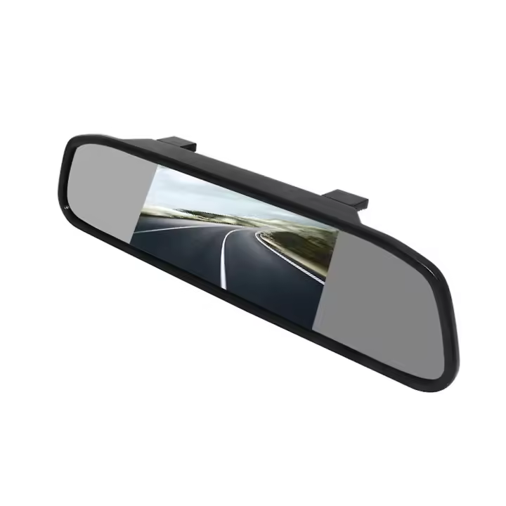Monitor de coche con pantalla Tft Lcd Hd800x480 de 5 pulgadas, espejo de marcha atrás, Monitor de estacionamiento con 2 entradas de vídeo ([HK]) - 1