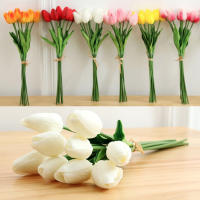 Juego De Flores Artificiales De Tulipán Para Decoración De Hogar Y Bodas Tocan Realidad Buena Vibración Regalo Para Amigo - details 2