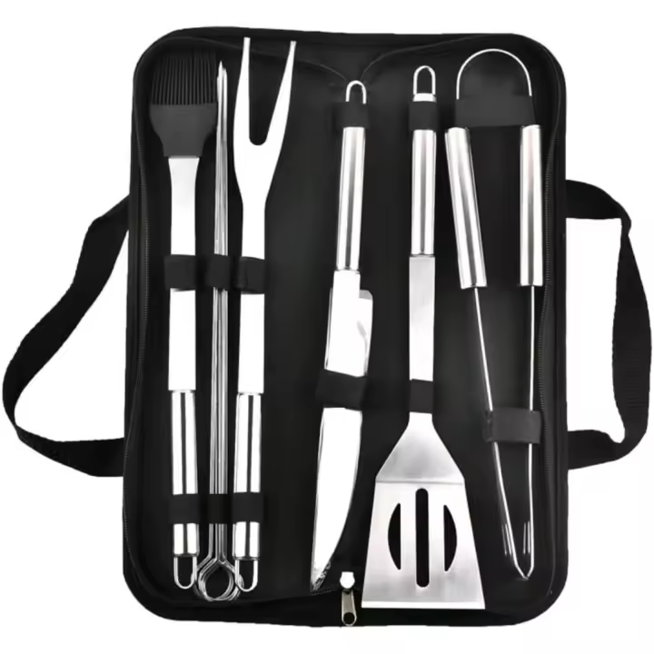 UTENSILIOS PARA BARBACOA, JARDÍN Y COCINA DE ACERO INOXIDABLE - 1