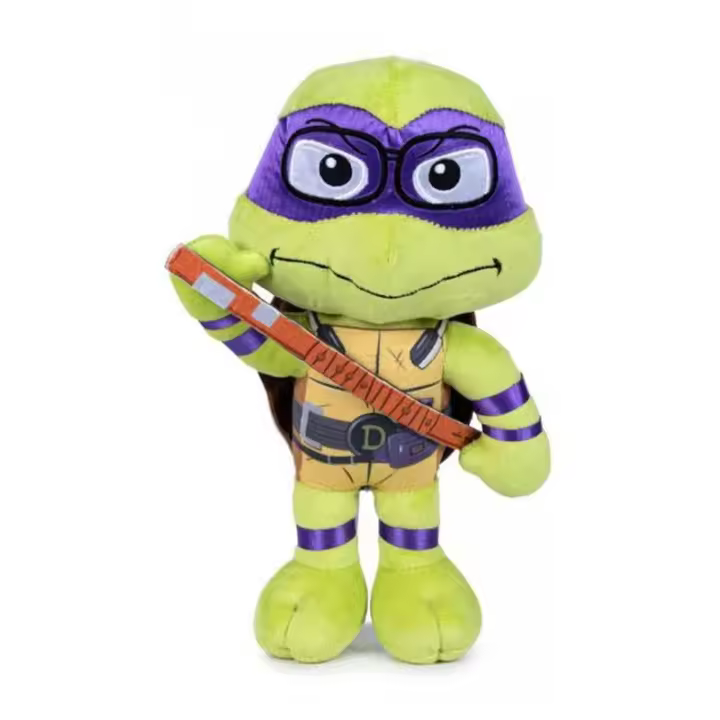 Peluche de Donatello tortugas ninjas de 30 cm de alto y textura suave - 1