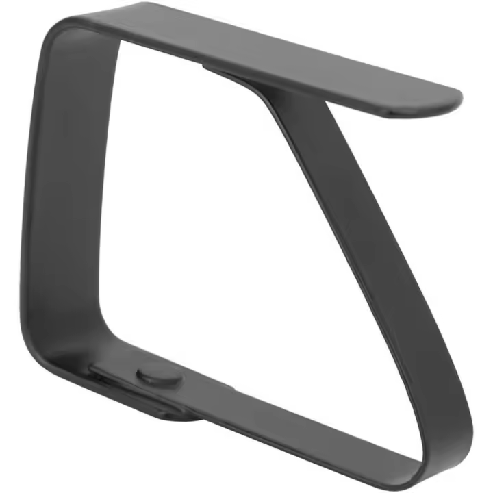 Pinzas para manteles de acero inoxidable antideslizantes y triangulares (negras) - 1