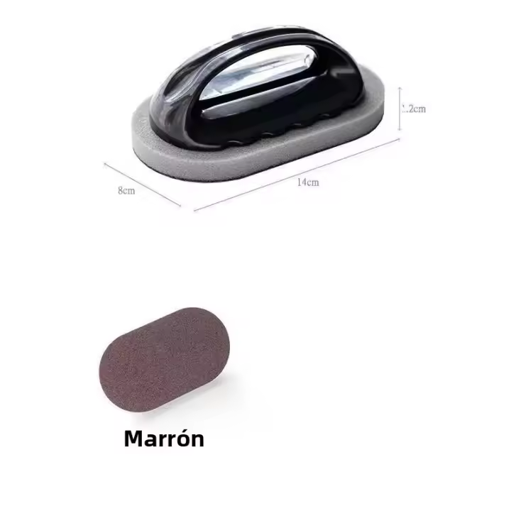 2PCS Escobillas De Cocina Reutilizables Con Mano Esponja Abrasiva Mágica Para Eliminar Rostcos Y Manchas De Acero Inoxidable Material Plástico - 1