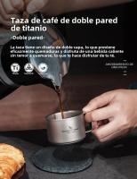 Taza De Camping De Titanio Boundless Voyage Doble Pared Mini Para Café 100m Ti3085D Resistente Al Agua Hervida Sin Manija - details 2