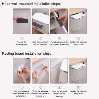 Bandeja De Cocina Montada En La Pared Con Papel Toalla Y Cesta De Basura Ecológica De 7L Con Tapa Contenedor De Residuos Para Encimera - details 0