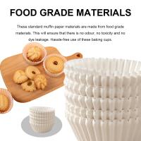 100Pcs Almohadillas Para Cupcake De Papel Resistente Al Grasa Moldes Para Mini Tartas Accesorios De Cocina Ecológicos Y Desechables - details 5