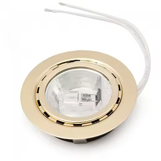 FOCO EMBUTIR HALOGENO ASTRA 20W H16,5 ORO FASTON JST, CABLE 2mts, TRANSF. NO INCLUIDO. - 1