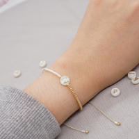 Pulsera De Letras Go2BoHo Con Encantos Asimétricos Y Contraste De Colores Con Cuentas Miyuki Y Caracoles Para Mujer Joyería Moda - details 4