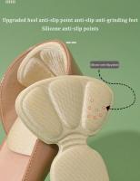 Protector De Talón En Forma De T Almohadillas De Comodidad Para Mujer Antideslizantes Alivio Del Dolor Reutilizable Transpirables Ajustables Soporte Arco Durable Pads De Tacón Alto - details 6