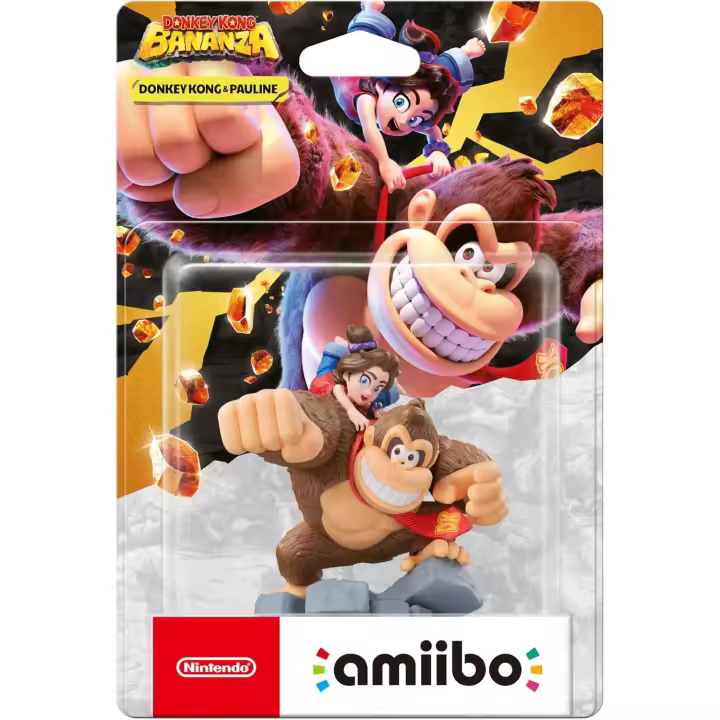 Nintendo - Figura Amiibo Donkey Kong y Pauline Colección Donkey Kong Bananza (Edición española) - 1