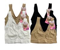 INTIMOLAND - STV International Pack de 6 y 12 piezas, Tops de Mujer Sin Rellenos | Tirantes Anchos | Licra | Sin Costura - details 0