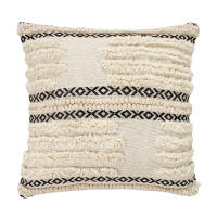CAPRILO REGALOS & DECORACIÓN Cojín Decorativo de Algodón "Bohemio con Cenefas". Adornos. Decoración del Hogar. Regalos Originales. Textil. 45 x 45 x 12 cm - details 0