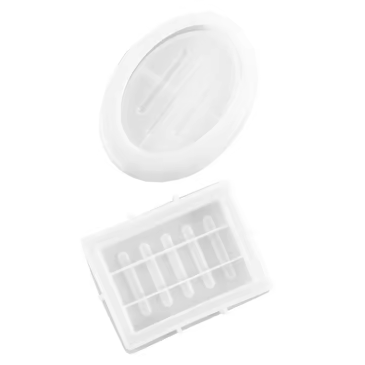 Caja de almacenamiento de jabón de 2 piezas, molde de silicona, resina epoxi de cristal, herramienta artesanal hecha a mano - 1