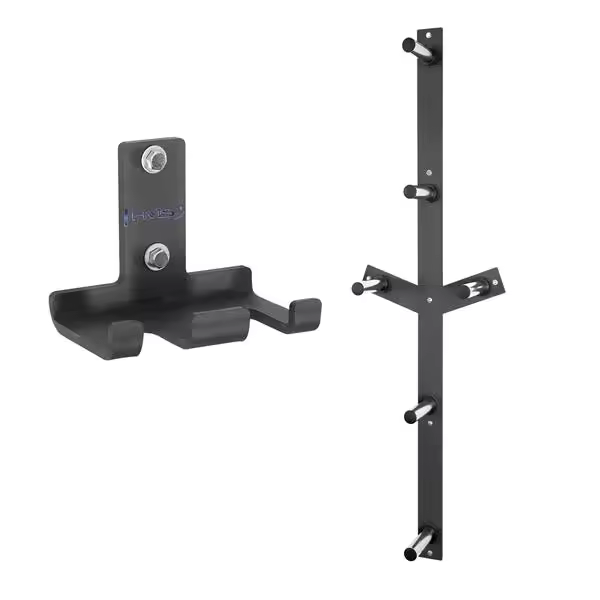 JUEGO SOPORTES DE PARED STR28 SOPORTE BARRA + RACK PESAS STR29 HMS - 1