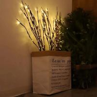 Luz De Ramas De Árbol LED Artificial 20 Bulbs Para Decoración De Navidad Y Fiestas Luz Twinkle De Arboles Miniatura Metal - details 0