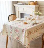 Mantel Bohemio Con Borlas Impermeable Y Resistente Al Aceite Para Hogar Hotel Boda Y Comedor Decoración De Mesa De Polyester/Celulosa - details 9