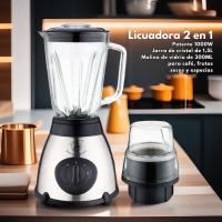 Licuadora y Molinillo con vaso de vidrio / Potencia máxima 1000w/ Royal Swiss - details 0