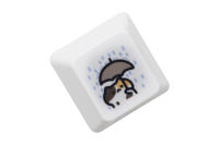 Keycap De Gato Calico Lindo Para Teclado Mecánico De Juego Con Estilo Meme Color Naranja Blanco Negro Subido Por Dye Compatible Con Stems MX - details 12