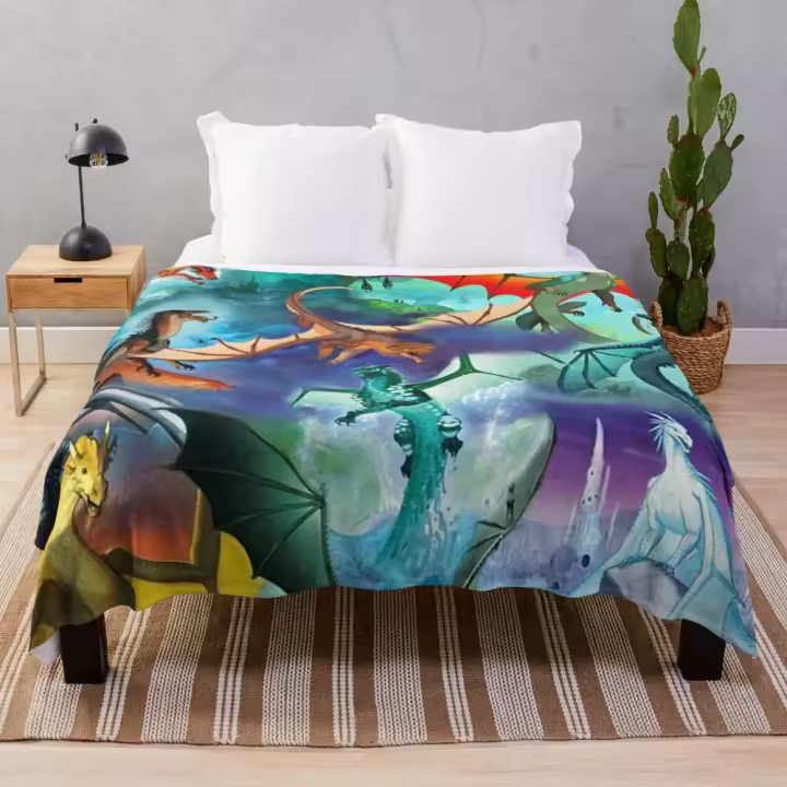 Manta De Microfibra Ultra Suave Wings of Fire Para Todas Las Estaciones Cálida Para Cama Sofá Y Viajes Resistente Al Humo Y Pelaje Lavable Mecánicamente - 1