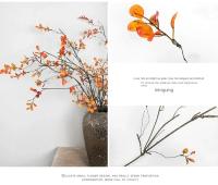 Planta Artificial De 110CM Con Hojas De Otoño Ramas Muertas Y Vines Para Decoración De Hogar Boda Hotel Disposición Fotografía Proporciones Amarillas Verdes Burgundy - details 4