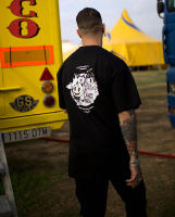 XIVNeoclassic Co. Camiseta negra oversize hombre 100% KNOW ALTER&EGO algodón peinado - details 2