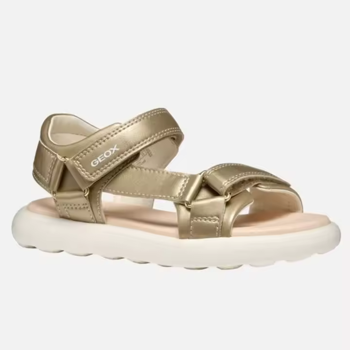 Sandalias Sandal puffypop niña dorado Geox, transpirable y ligera,  con una suela flatform flexible y a la moda que garantiza el máximo confort y estilo. - 1