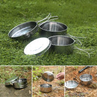 Juego De Cocina Para Camping Y Senderismo En Acero Inoxidable Resistente Al Agua Plegable Con Soporte Para Fogata Ideal Para Picnics - details 13