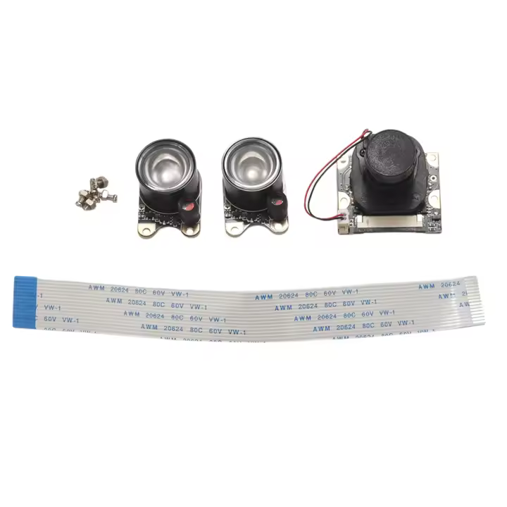 Módulo de cámara de visión nocturna para Raspberry Pi 4, Kit de cámara web con Sensor ir-cut integrado, Mini 5MP 1080P HD Video OV5647 - 1