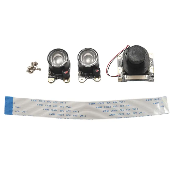 Módulo de cámara de visión nocturna para Raspberry Pi 4, Kit de cámara web con Sensor ir-cut integrado, Mini 5MP 1080P HD Video OV5647 - 1
