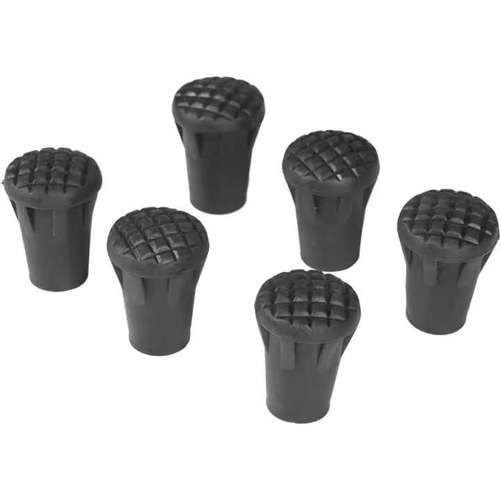 Black diamond hiking stick tips,6pcs/set PVC Replacement Outdoor Trekking Hiking Pole Tip End Walking Stick Cover Protector Black - 1