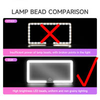 Espejo De Maquillaje Para Coche Con LED Y Ajuste Tridimensional Ultrafino Visera Solar Espejo HD Para Mujer Interior Del Coche - details 5